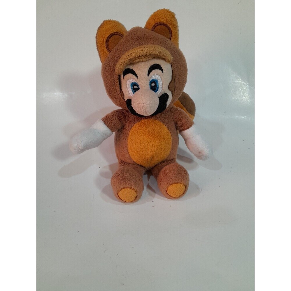 Super Mario Bros 9” Brown Raccoon Tanooki Suit 3D Land Plush Toy Nintendo 2013